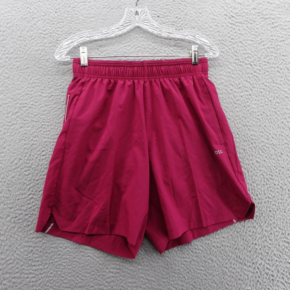 DSG Mens 7 in Stride Running Shorts Athletic Gym Workout Burgundy Pockets